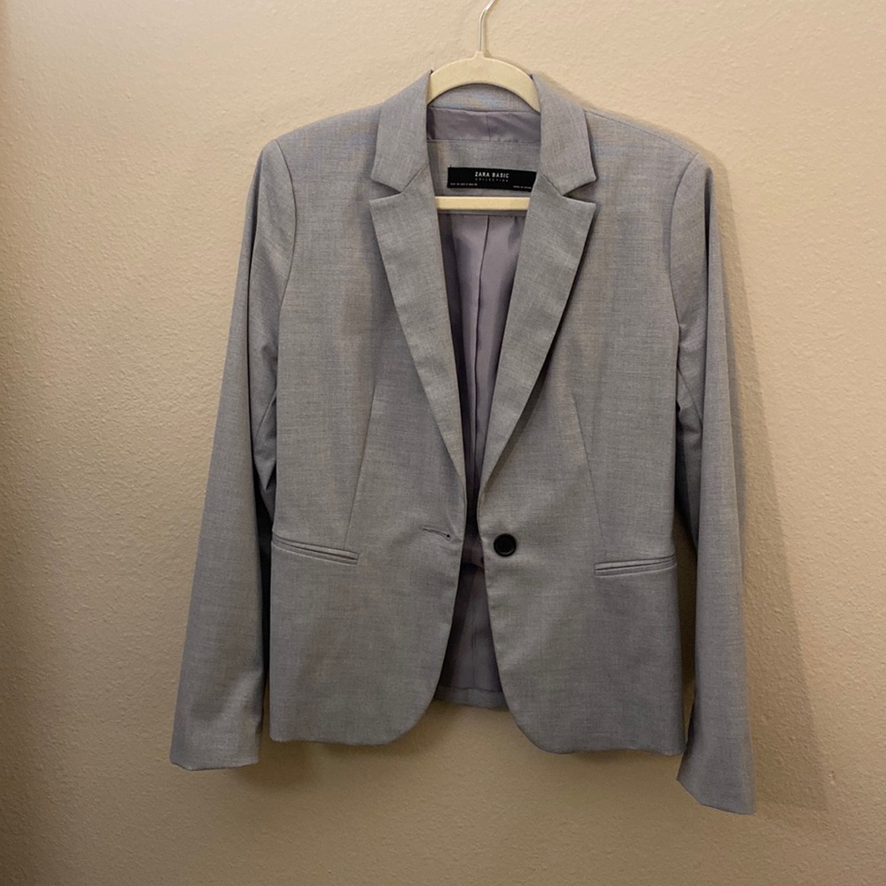 Zara Basic Grey Blazer - image 1